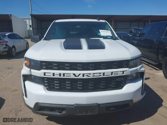 2021 Chevrolet Silverado 1500 Custom with VIN 1GCPYBEK4MZ261632, listed as a IAAI auction lot 41662563 with 50,063 mi miles. Bid and sale history available at carsss.com. Image 12.