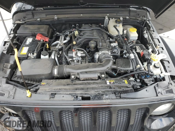 2022 Jeep Wrangler Unlimited Sport with VIN 1C4HJXDG6NW258091, listed as a Copart auction lot 45484735 with 42,534 mi miles and Salvage Title. Bid and sale history available at DreamBid. Image 12.