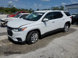 2021 Chevrolet Traverse LT Cloth z VIN 1GNERGKW4MJ270281, wystawiony jako Copart lot #54137415 z przebiegiem 43 793 mil mil oraz Nie do naprawy • Non repairable. Historia ofert i sprzedaży dostępna na DreamBid. Obrazek 1.