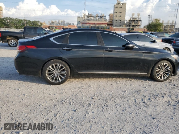 2016 Hyundai Genesis 3.8L with VIN KMHGN4JE2GU115151, listed as a Copart auction lot 54829855 with 170,091 mi miles and Salvage Title. Bid and sale history available at DreamBid. Image 3.
