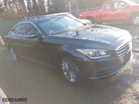 2017 Genesis G80 3.8L with VIN KMHGN4JE3HU204955, listed as a IAAI auction lot 41501931 with 83,519 mi miles. Bid and sale history available at carsss.com. Image 1.