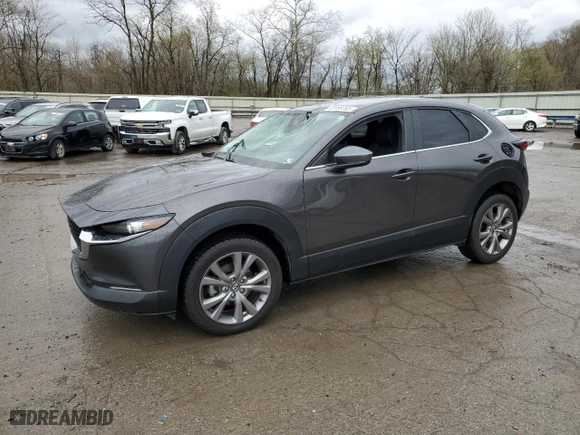 2020 Mazda CX-30 Preferred Package with VIN 3MVDMBDL4LM107090, listed as a Copart auction lot 53789765 with 33,704 mi miles and Salvage Title. Bid and sale history available at carsss.com. Image 1.