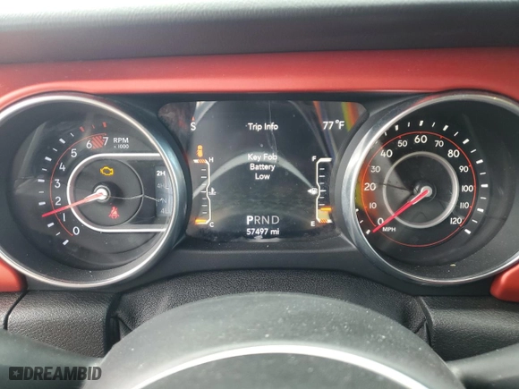 2019 Jeep Wrangler Unlimited Rubicon with VIN 1C4HJXFN1KW505315, listed as a Copart auction lot 47321275 with 57,497 mi miles and Clean Title. Bid and sale history available at carsss.com. Image 9.
