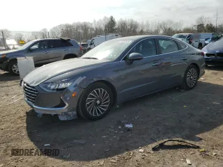 2021 Hyundai Sonata Hybrid SEL with VIN KMHL34JJ0MA022272, listed as a Copart auction lot 48867015 with 96,061 mi miles and Salvage Title. Bid and sale history available at carsss.com. Image 1.