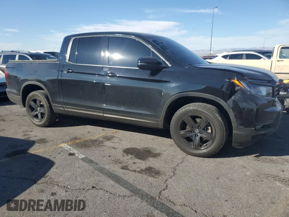 2023 Honda Ridgeline Black Edition with VIN 5FPYK3F81PB012950, listed as a Copart auction lot 48932835 with 26,269 mi miles and Salvage title. Bid and sale history available at DreamBid. Image 4.