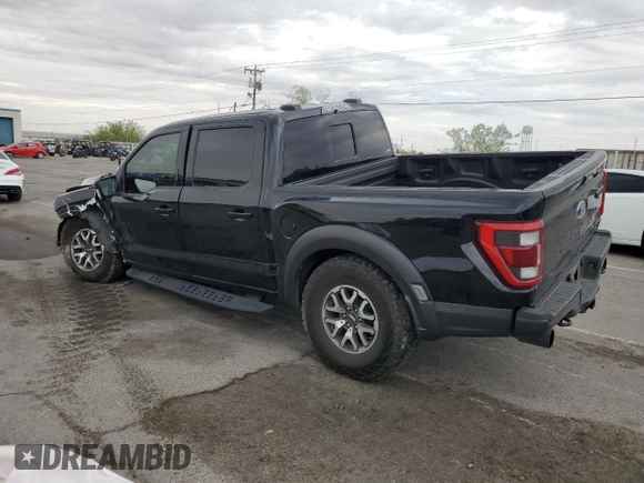 2021 Ford F-150 Raptor with VIN 1FTFW1RG3MFC62242, listed as a Copart auction lot 69325264 with 33,497 mi miles and Salvage Title. Bid and sale history available at carsss.com. Image 2.