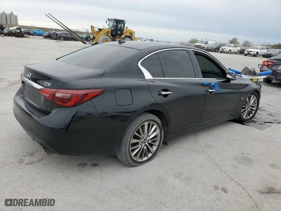 2019 Infiniti Q50 3.0t LUXE with VIN JN1EV7AP8KM512633, listed as a Copart auction lot 47567594 with 138,436 mi miles and Salvage Title. Bid and sale history available at carsss.com. Image 3.