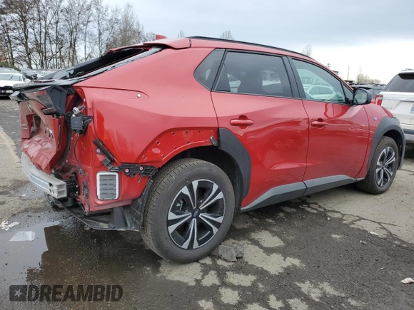 2024 Subaru Solterra Premium с VIN JTMABABAXRA061504, выставлен на аукционе Copart как лот 85550114 с пробегом 9 602 миль миль и Списание • Salvage title. История ставок и продаж доступна на DreamBid. Изображение 3.