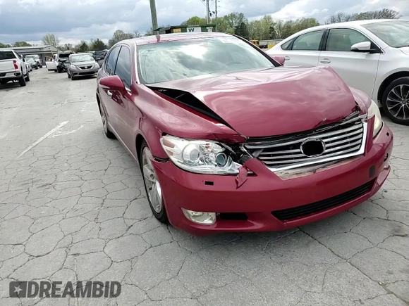 2010 Lexus LS 460 with VIN JTHBL5EF9A5096918, listed as a Copart auction lot 52979705 with 111,693 mi miles and Salvage title. Bid and sale history available at DreamBid. Image 11.