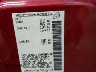 2022 Nissan LEAF SV Plus with VIN 1N4BZ1CV1NC560214, listed as a Copart auction lot 82192504 with 18,849 mi miles and Salvage Title. Bid and sale history available at DreamBid. Image 15.