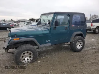 1995 Jeep Wrangler S with VIN 1J4FY19P1SP237075, listed as a Copart auction lot 84763794 with 201,888 mi miles and Salvage Title. Bid and sale history available at carsss.com. Image 1.