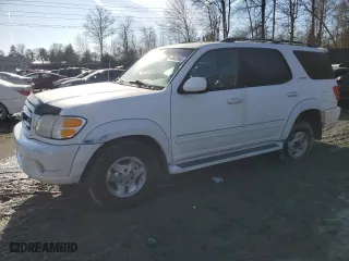2002 Toyota Sequoia Limited with VIN 5TDZT38A02S061636, listed as a Copart auction lot 43022645 with 291,214 mi miles and Salvage Title. Bid and sale history available at carsss.com. Image 1.