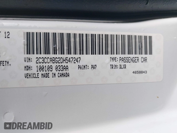 2013 Chrysler 300 with VIN 2C3CCABG2DH547247, listed as a IAAI auction lot 41755558 with 207,598 mi miles. Bid and sale history available at carsss.com. Image 9.