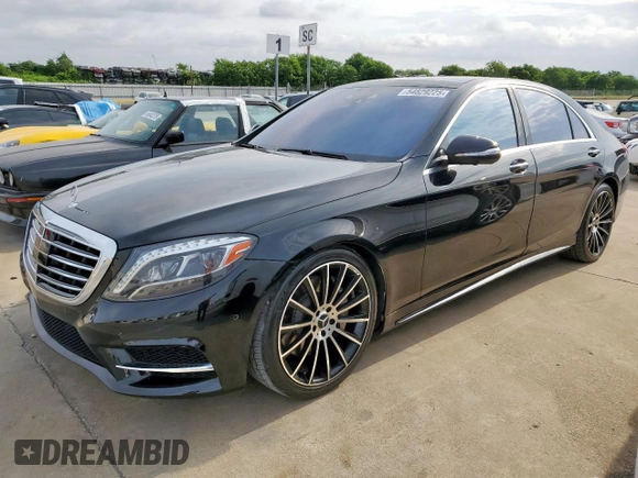 2015 Mercedes-Benz S 550 with VIN WDDUG8CB5FA133287, listed as a Copart auction lot 54829225 with 55,878 mi miles and Salvage Title. Bid and sale history available at carsss.com. Image 1.