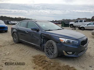 2014 Kia Cadenza Premium with VIN KNALN4D73E5137311, listed as a Copart auction lot 79701424 with 102,715 mi miles and Salvage Title. Bid and sale history available at DreamBid. Image 4.
