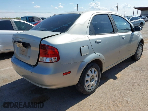 2005 Chevrolet Aveo LS with VIN KL1TD52685B375105, listed as a IAAI auction lot 42576891 with Not provided miles and . Bid and sale history available at DreamBid. Image 4.