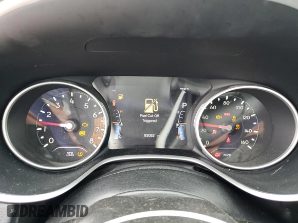 2018 Jeep Compass Latitude with VIN 3C4NJCBB0JT376754, listed as a Copart auction lot 58494345 with 93,092 mi miles and Salvage title. Bid and sale history available at DreamBid. Image 9.