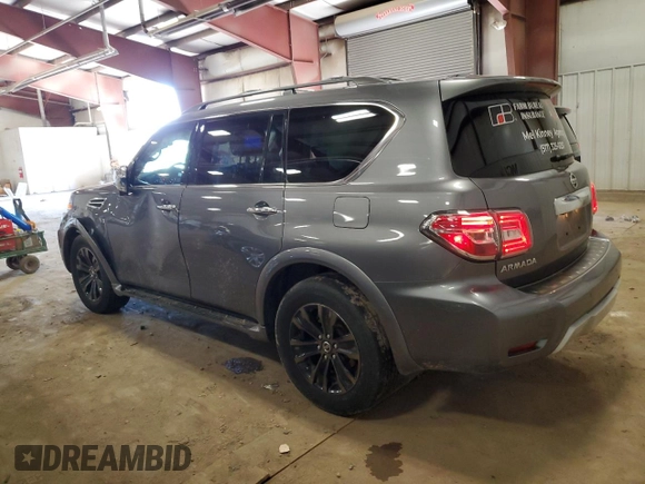 2017 Nissan Armada Platinum with VIN JN8AY2NE9H9707669, listed as a Copart auction lot 51083055 with 158,098 mi miles and Clean Title. Bid and sale history available at carsss.com. Image 2.