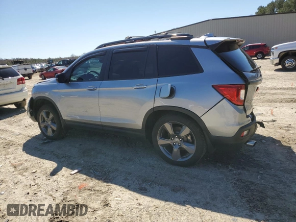 2021 Honda Passport Touring with VIN 5FNYF8H95MB014129, listed as a Copart auction lot 50105445 with 108,872 mi miles and Salvage Title. Bid and sale history available at carsss.com. Image 2.