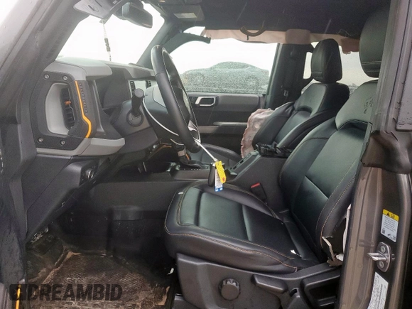 2022 Ford Bronco with VIN 1FMEE5DP7NLB74287, listed as a Copart auction lot 58905275 with 17,326 mi miles and Salvage title. Bid and sale history available at DreamBid. Image 7.