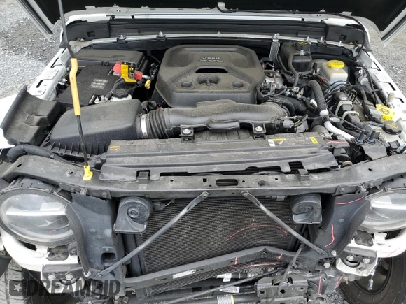 2021 Jeep Wrangler Unlimited Sahara with VIN 1C4HJXEN7MW563272, listed as a Copart auction lot 57398575 with 73,861 mi miles and Salvage title. Bid and sale history available at DreamBid. Image 12.