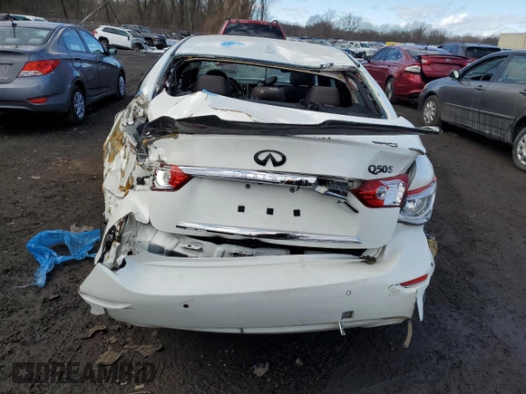 2017 Infiniti Q50 3.0t Signature Edition with VIN JN1EV7ARXHM833082, listed as a Copart auction lot 42779385 with 0 mi miles and Salvage Title. Bid and sale history available at carsss.com. Image 6.