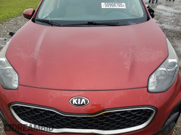 2020 Kia Sportage LX with VIN KNDPM3AC7L7744512, listed as a Copart auction lot 50908705 with 53,139 mi miles and Salvage Title. Bid and sale history available at carsss.com. Image 12.