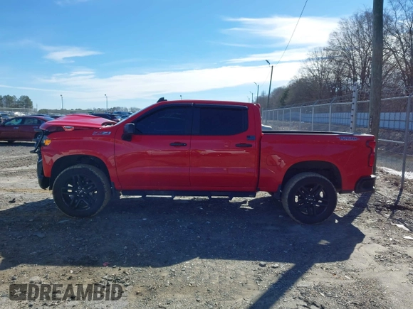 2021 Chevrolet Silverado 1500 Custom Trail Boss with VIN 1GCPYCEF6MZ374961, listed as a IAAI auction lot 41450188 with 41,605 mi miles and . Bid and sale history available at DreamBid. Image 14.