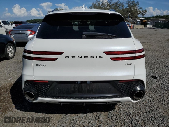 2023 Genesis GV70 2.5T with VIN KMUMADTB3PU130129, listed as a Copart auction lot 51048085 with 11,539 mi miles and Salvage Title. Bid and sale history available at DreamBid. Image 6.