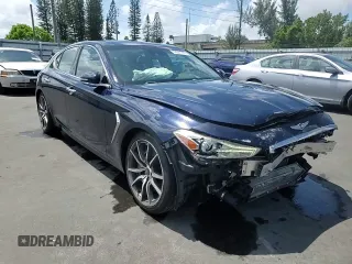 2019 Genesis G70 Advanced with VIN KMTG74LE0KU043856, listed as a Copart auction lot 55921215 with 72,161 mi miles and Non repairable. Bid and sale history available at DreamBid. Image 13.