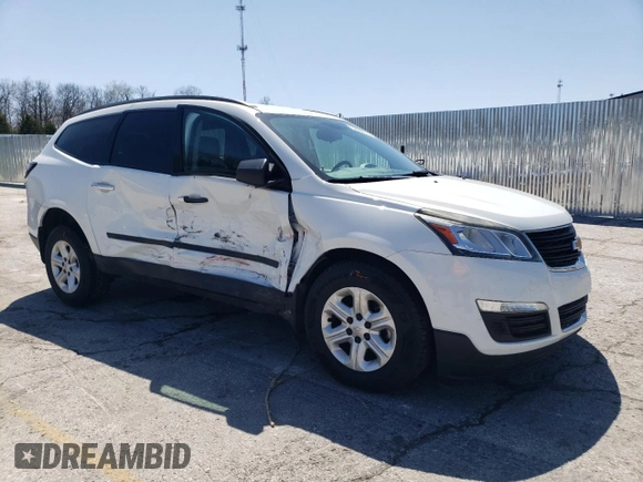 2017 Chevrolet Traverse LS with VIN 1GNKRFED9HJ180489, listed as a Copart auction lot 52387775 with Not provided miles and Salvage title. Bid and sale history available at DreamBid. Image 4.