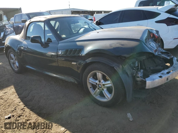 2000 BMW Z3 2.5L with VIN WBACH9341YLM91727, listed as a Copart auction lot 74257874 with 76,062 mi miles and Salvage Title. Bid and sale history available at carsss.com. Image 4.
