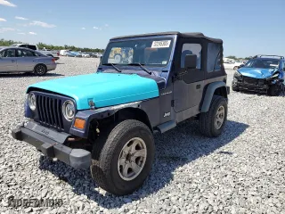 1997 Jeep Wrangler SE with VIN 1J4FY29P2VP446786, listed as a Copart auction lot 52295305 with 0 mi miles and Salvage Title. Bid and sale history available at carsss.com. Image 1.