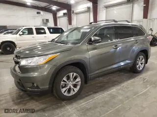 2014 Toyota Highlander XLE with VIN 5TDJKRFH1ES038809, listed as a Copart auction lot 54033525 with 115,730 mi miles and Salvage Title. Bid and sale history available at carsss.com. Image 1.