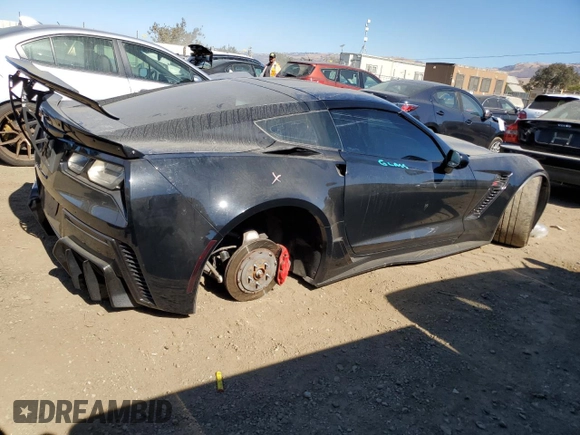 2016 Chevrolet Corvette Z06 3LZ with VIN 1G1YU2D68G5607187, listed as a Copart auction lot 76139184 with 97,218 mi miles and Salvage Title. Bid and sale history available at carsss.com. Image 3.