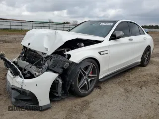 2016 Mercedes-Benz C 63 S AMG with VIN 55SWF8HB3GU100097, listed as a Copart auction lot 43960735 with Not provided miles and Salvage title. Bid and sale history available at DreamBid. Image 1.