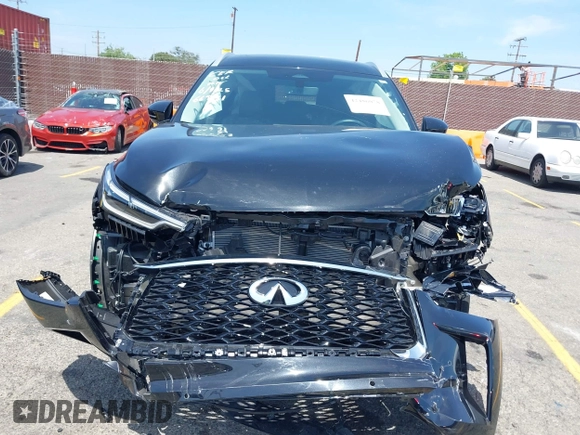 2023 Infiniti QX60 Luxe with VIN 5N1DL1FR2PC332501, listed as a IAAI auction lot 42486078 with 5,842 mi miles and . Bid and sale history available at DreamBid. Image 12.