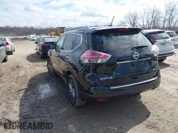 2015 Nissan Rogue SL with VIN 5N1AT2MV6FC787987, listed as a IAAI auction lot 41888650 with 140,600 mi miles. Bid and sale history available at carsss.com. Image 3.