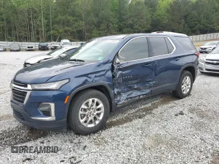 2022 Chevrolet Traverse LS with VIN 1GNERFKW7NJ137154, listed as a Copart auction lot 53949025 with 60,404 mi miles and Salvage title. Bid and sale history available at DreamBid. Image 1.