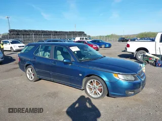 2007 Saab 9-5 with VIN YS3ED59G373520492, listed as a IAAI auction lot 42124489 with 163,624 mi miles. Bid and sale history available at carsss.com. Image 1.