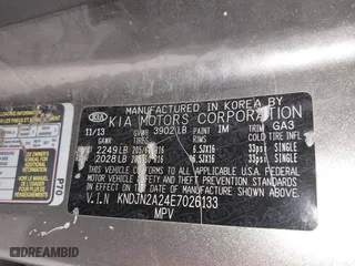 2014 Kia Soul with VIN KNDJN2A24E7026133, listed as a IAAI auction lot 42050362 with 134,454 mi miles. Bid and sale history available at carsss.com. Image 9.