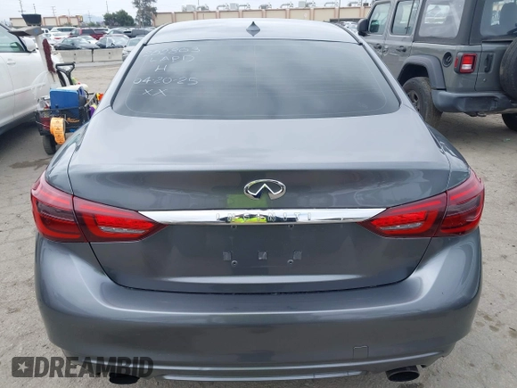2018 Infiniti Q50 Luxe with VIN JN1EV7AP7JM354543, listed as a IAAI auction lot 42189356 with 89,503 mi miles and . Bid and sale history available at DreamBid. Image 17.