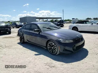 2024 BMW 3 Series M340i with VIN 3MW49FS05R8E12423, listed as a Copart auction lot 49777375 with 0 mi miles and Salvage Title. Bid and sale history available at carsss.com. Image 10.