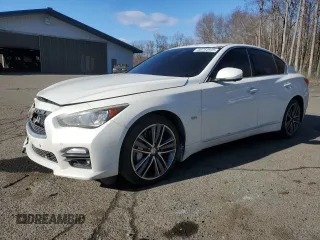 2017 Infiniti Q50 3.0t Sport with VIN JN1EV7AR6HM834858, listed as a Copart auction lot 88754935 with 144,118 mi miles and Salvage Title. Bid and sale history available at carsss.com. Image 1.