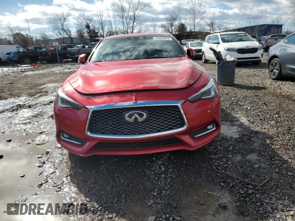 2018 Infiniti Q60 Red Sport 400 with VIN JN1FV7EL5JM630018, listed as a Copart auction lot 45684015 with 39,057 mi miles and Salvage Title. Bid and sale history available at DreamBid. Image 5.