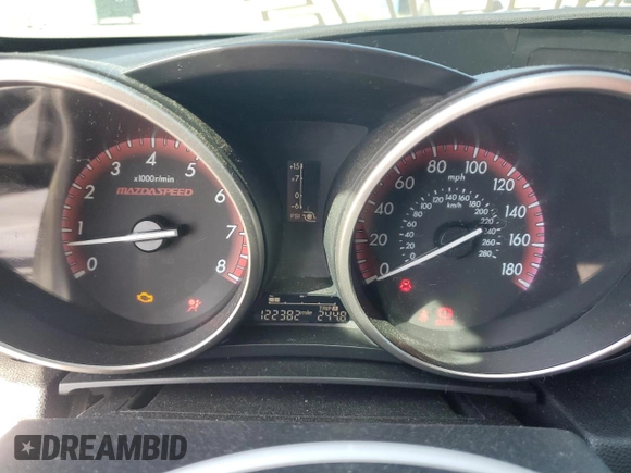 2012 Mazda 3 Mazdaspeed3 Touring with VIN JM1BL1L48C1681124, listed as a Copart auction lot 49603835 with 122,382 mi miles and Salvage Title. Bid and sale history available at DreamBid. Image 9.