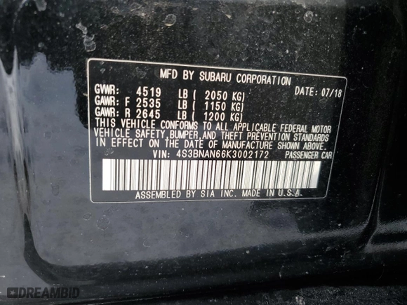 2019 Subaru Legacy Limited with VIN 4S3BNAN66K3002172, listed as a Copart auction lot 43144035 with 85,231 mi miles and Salvage Title. Bid and sale history available at carsss.com. Image 13.