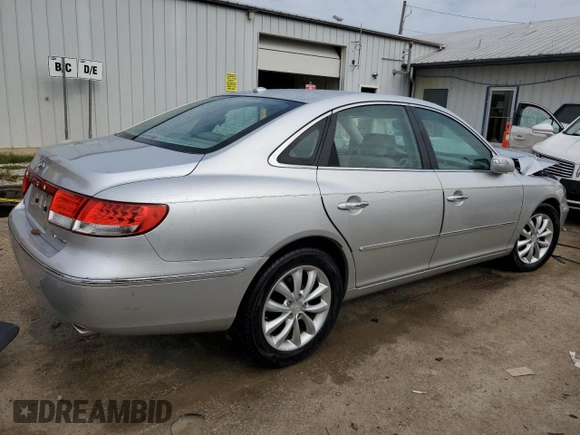 2008 Hyundai Azera Limited with VIN KMHFC46F38A332276, listed as a Copart auction lot 58867055 with Not provided miles and Salvage title. Bid and sale history available at DreamBid. Image 3.