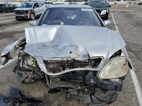 2001 Mercedes-Benz S-Class with VIN WDBNG75J01A187018, listed as a Copart auction lot 44502433 with 0 mi miles and Salvage Title. Bid and sale history available at carsss.com. Image 11.
