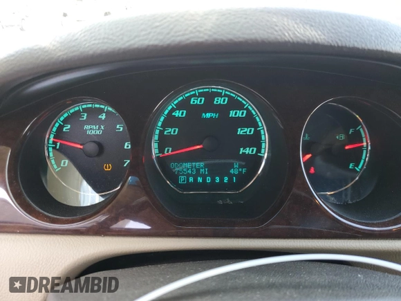2011 Buick Lucerne CX with VIN 1G4HA5EM0BU100888, listed as a Copart auction lot 52037855 with 75,543 mi miles and Salvage Title. Bid and sale history available at DreamBid. Image 9.